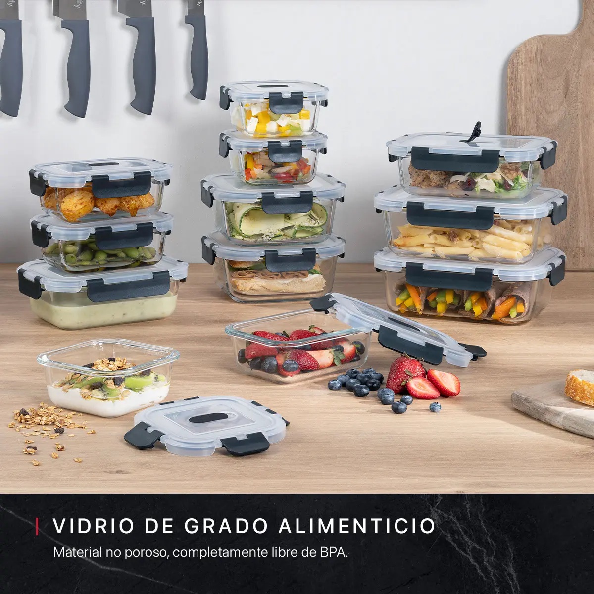 Set 12 Recipientes de Vidrio Cookify — imagen 2 de 5