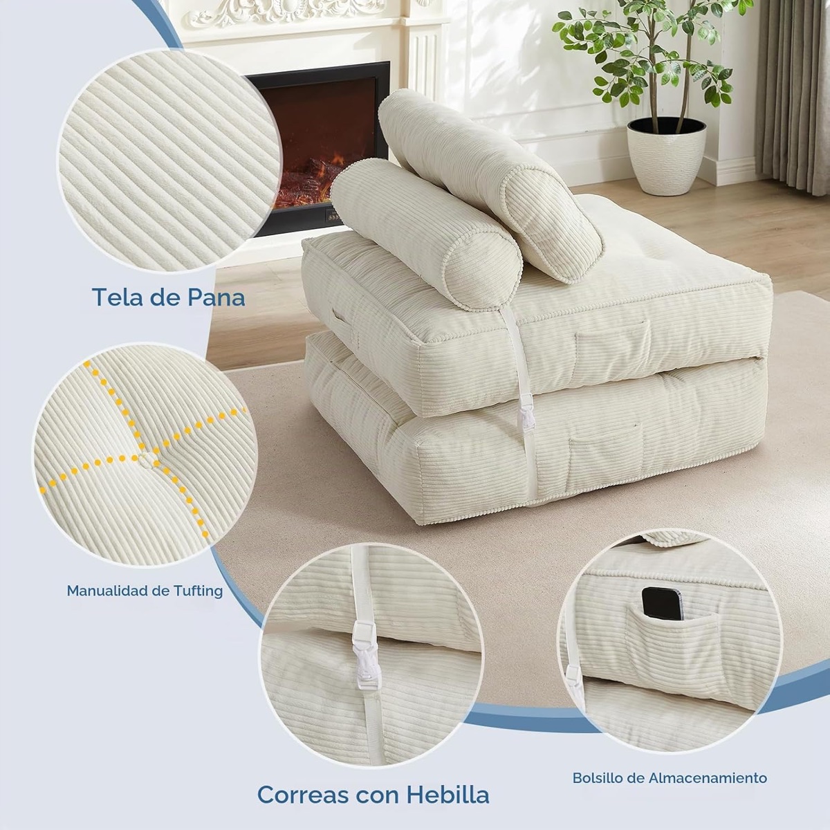 Sillón Futón Convertible 4 en 1 - detalle 3