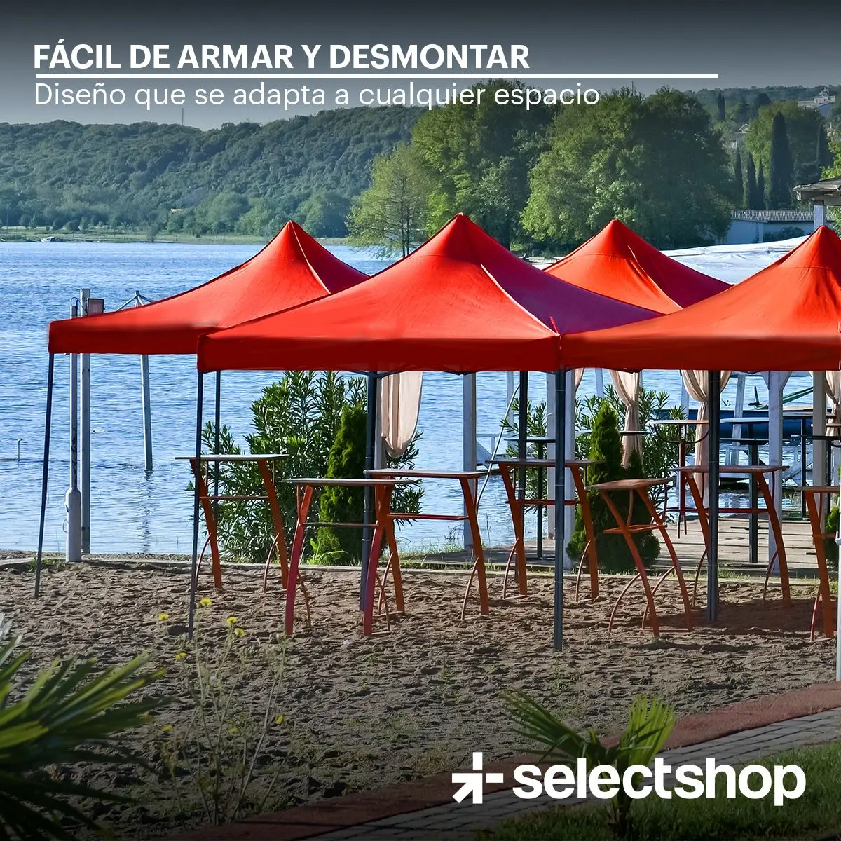 Gazebo Plegable Portátil 3×3 m - detalle 3