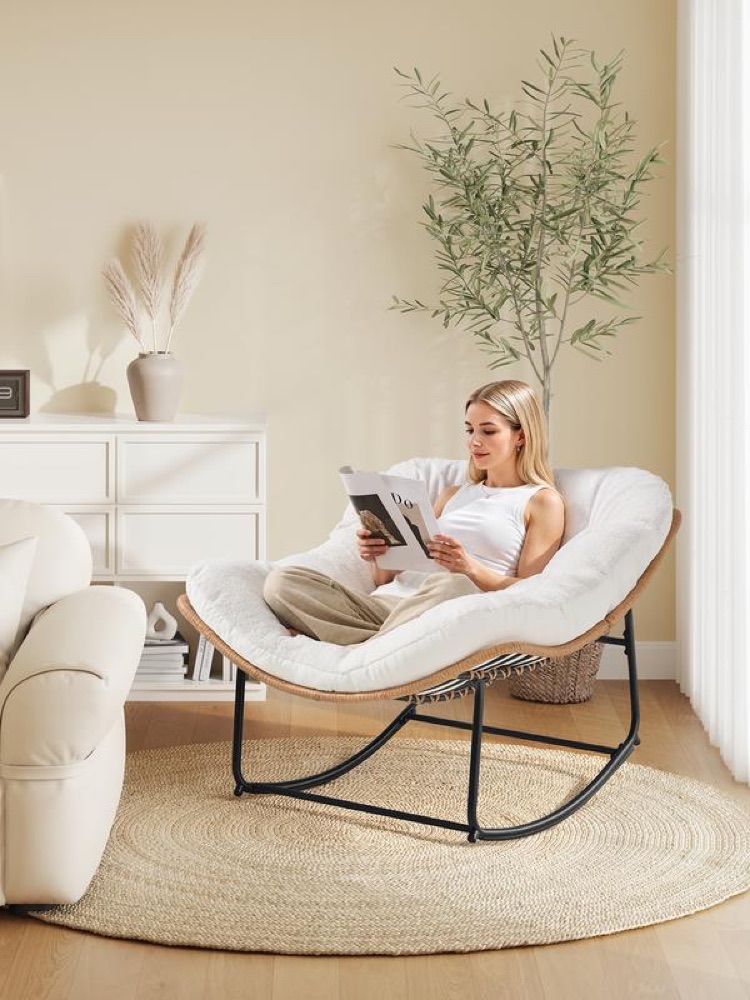 Mecedora Papasan Oversized Acolchada — imagen 2 de 3