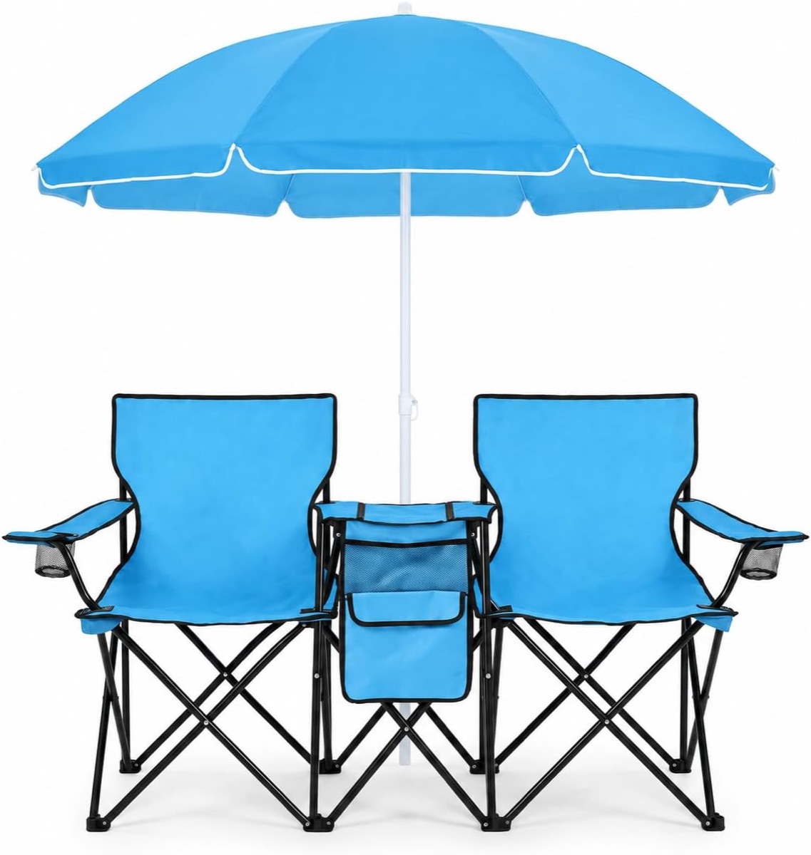 Set Mesa y Sillas Plegables con Sombrilla